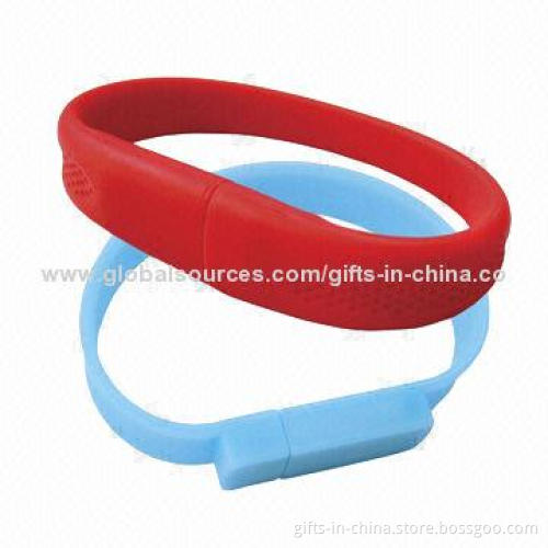 Wristband USB Stick with Up to 32GB Capacity, OEM and ODM Orders Welcomed, Free Samples Supply